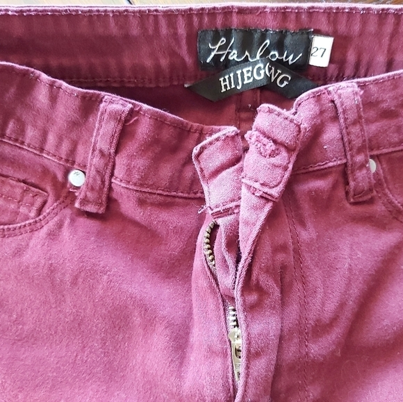 HARLOW DISTRESSED COLORED HIJEGGINGJEANS//B3 - Picture 3 of 3